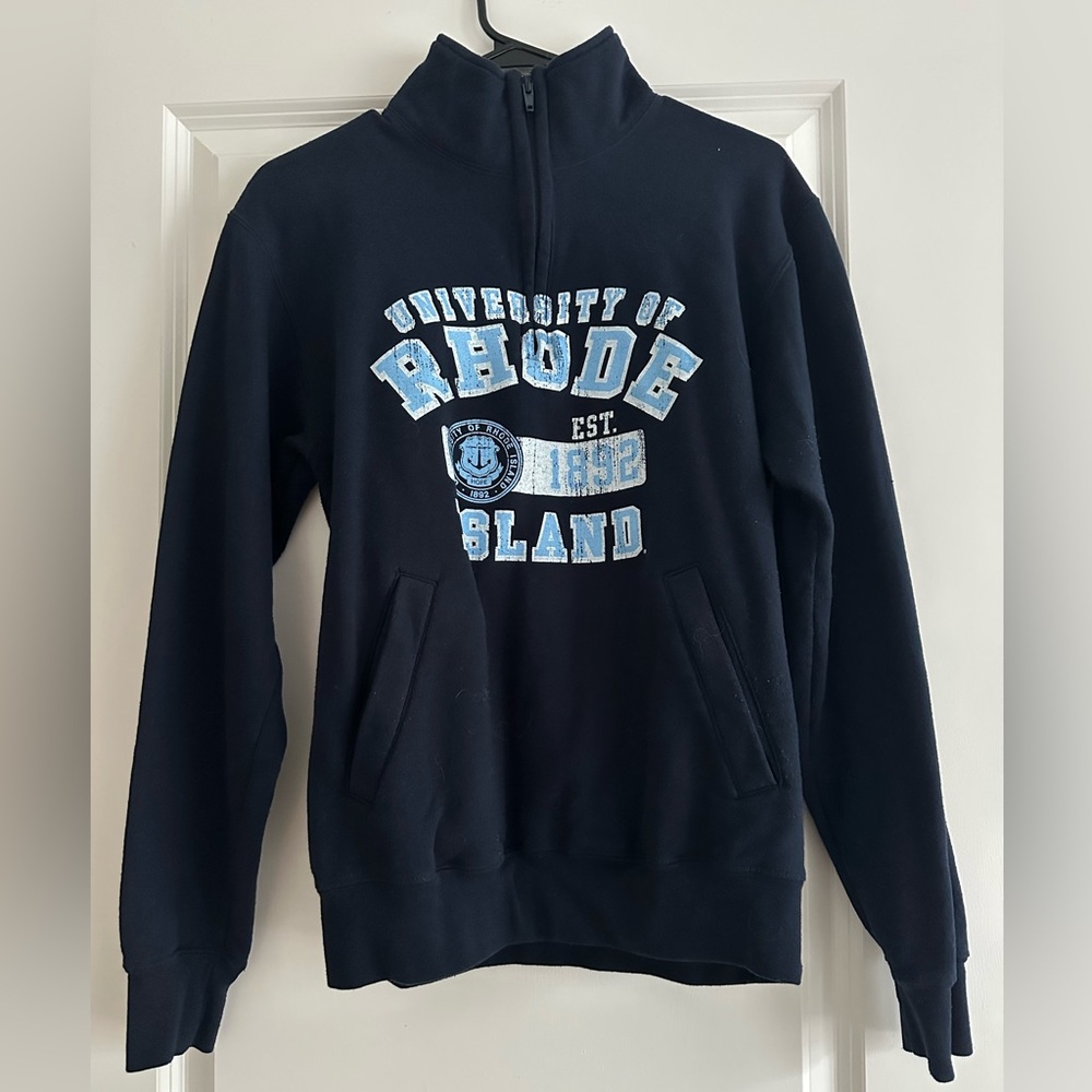 University of Rhode Island Navy Quarter Zip Sweatshirt